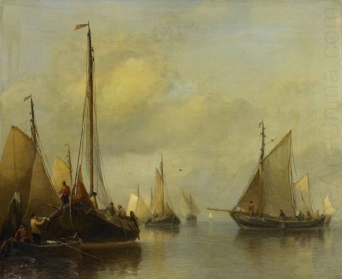 Antonie Waldorp Fishing Boats on Calm Water china oil painting image